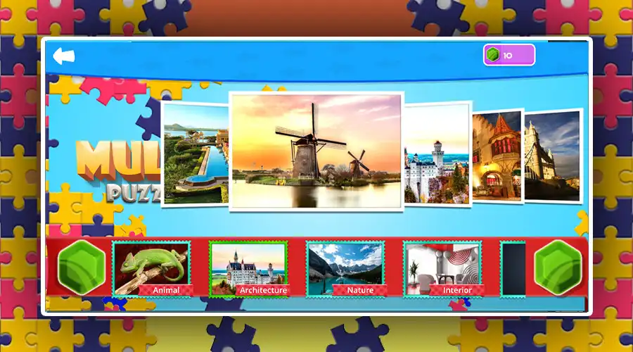 Play Multiple Puzzle Game - Yapboz Oyunu as an online game Multiple Puzzle Game - Yapboz Oyunu with UptoPlay