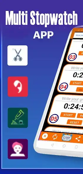 Play Multiple Timer StopWatch as an online game Multiple Timer StopWatch with UptoPlay