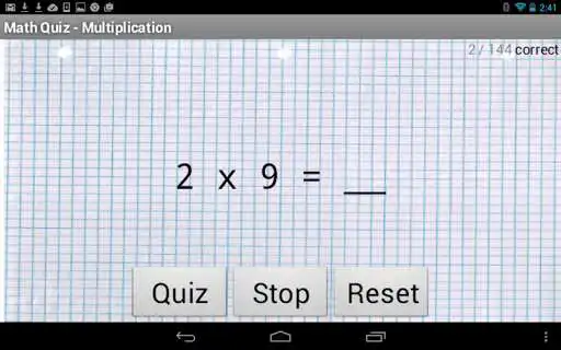 Play Multiplication Math Quiz as an online game Multiplication Math Quiz with UptoPlay
