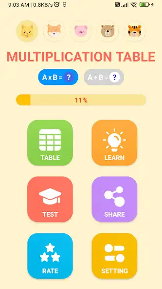 Play Multiplication Table - Awabe  and enjoy Multiplication Table - Awabe with UptoPlay
