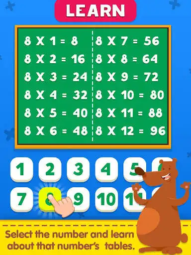 Play Multiplication Table Learning - Kids Math Learning  and enjoy Multiplication Table Learning - Kids Math Learning with UptoPlay