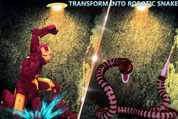 Play Multi Snake Iron Hero Vs Futuristic Robots