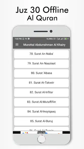 Play Murattal Juz 30 Ustadz Abdurra as an online game Murattal Juz 30 Ustadz Abdurra with UptoPlay