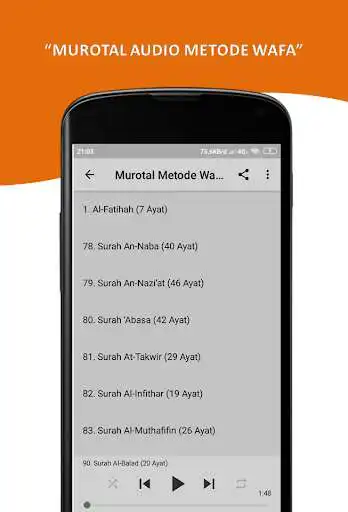 Play Murottal Metode Wafa as an online game Murottal Metode Wafa with UptoPlay