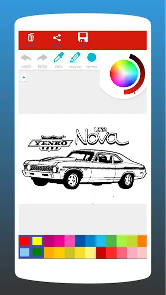 Play Muscle Car Coloring Book as an online game Muscle Car Coloring Book with UptoPlay