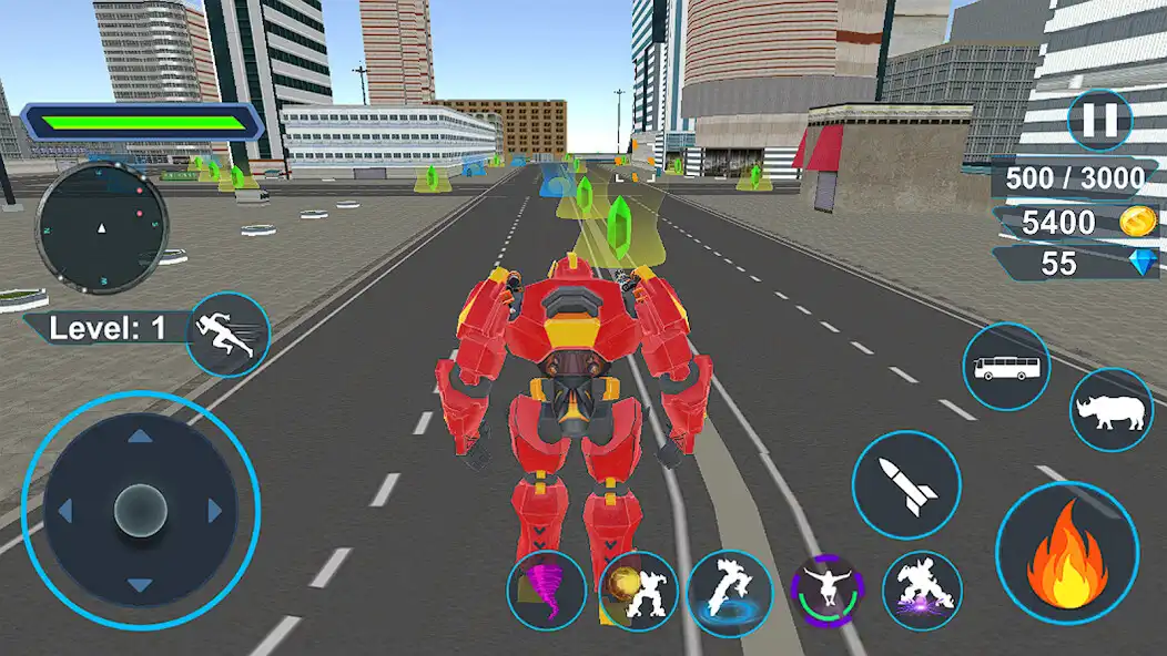 Play Muscle Car Robot Car Games 3d as an online game Muscle Car Robot Car Games 3d with UptoPlay
