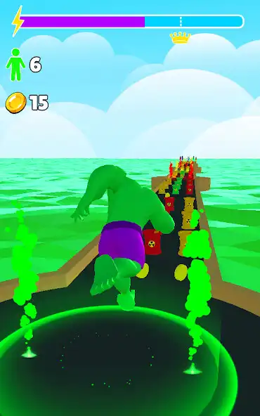Play Muscle Hero: Color Rush Runner as an online game Muscle Hero: Color Rush Runner with UptoPlay