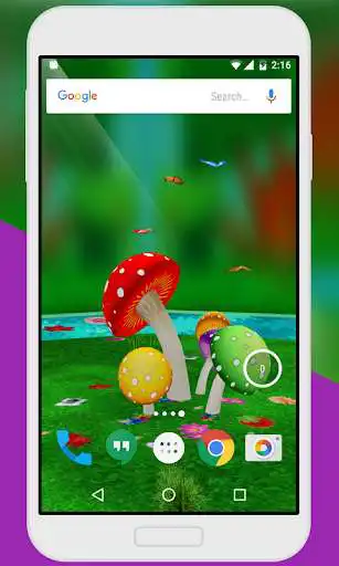 Play Mushroom & Butterfly 3D live wallpaper as an online game Mushroom & Butterfly 3D live wallpaper with UptoPlay