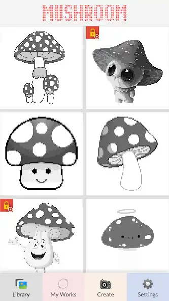 Play Mushroom Pixel Art  and enjoy Mushroom Pixel Art with UptoPlay