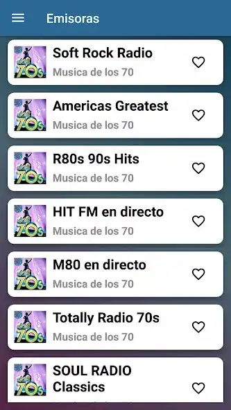 Play Musica de los 70 as an online game Musica de los 70 with UptoPlay