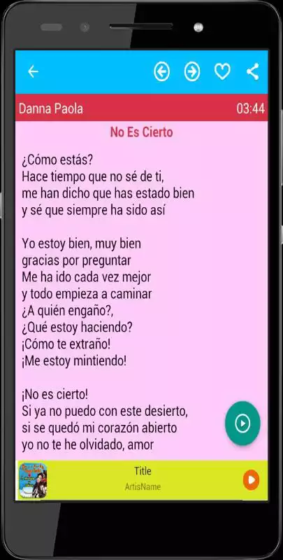Play Musica Letras de Danna Paola