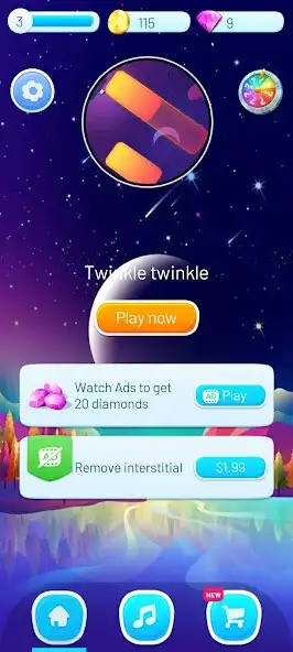 Play Musical Tiles Piano Brick as an online game Musical Tiles Piano Brick with UptoPlay