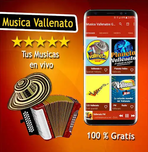 Play Musica Vallenatos  and enjoy Musica Vallenatos with UptoPlay
