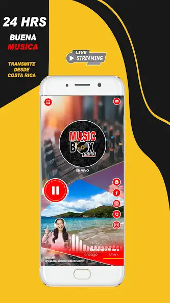 Play Music Box Radio Costa Rica  and enjoy Music Box Radio Costa Rica with UptoPlay