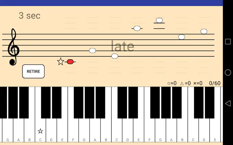 Play Music notes training for piano as an online game Music notes training for piano with UptoPlay