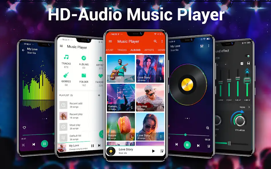 Play Music Player - MP3 Player  EQ  and enjoy Music Player - MP3 Player  EQ with UptoPlay