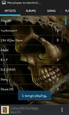 Play Music Player Skull