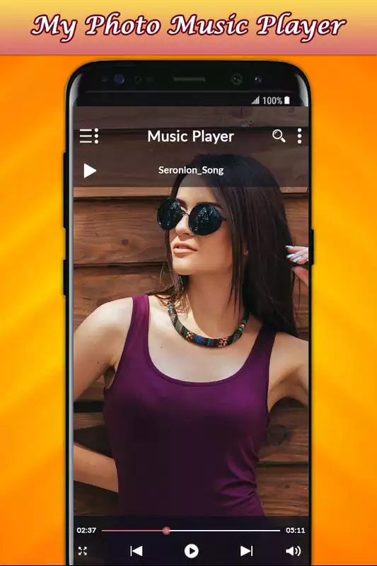 Play Music Player With Your Photo Background