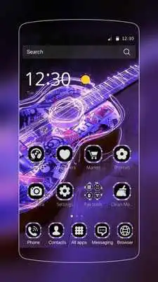 Play Music purple guitar neon