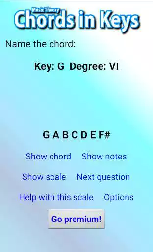 Play Music Theory - Chords in Keys FREE VERSION