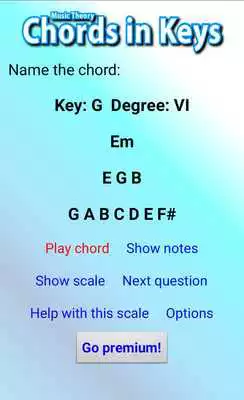 Play Music Theory - Chords in Keys FREE VERSION