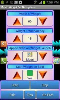 Play Music Widget Navigation