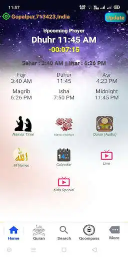 Play Muslim Ummah-Namaz Time,Quran,Hadith,Waz,Q-compass as an online game Muslim Ummah-Namaz Time,Quran,Hadith,Waz,Q-compass with UptoPlay