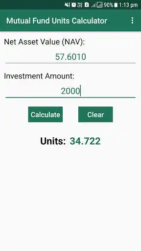 Play Mutual Fund Units Calculator as an online game Mutual Fund Units Calculator with UptoPlay