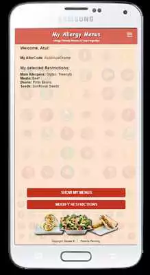 Play My Allergy Menus