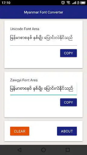 Play Myanmar Font Converter as an online game Myanmar Font Converter with UptoPlay