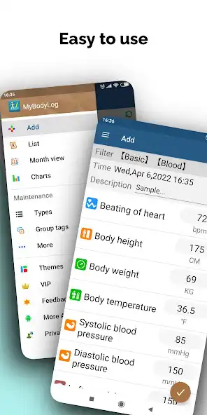 Play MyBodyLog - Health index notes  and enjoy MyBodyLog - Health index notes with UptoPlay