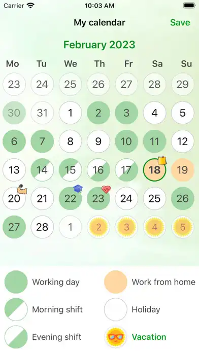 Play My Calendar - Shift schedule as an online game My Calendar - Shift schedule with UptoPlay