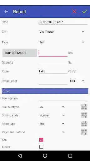 Play My Cars (Fuel logger++) as an online game My Cars (Fuel logger++) with UptoPlay
