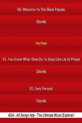 Play My Chemical Romance -All Songs