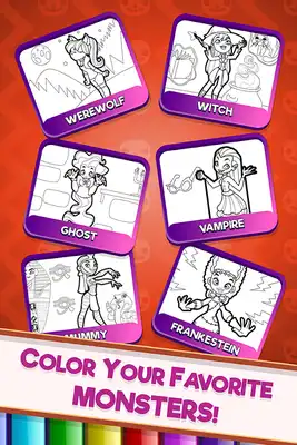 Play My Coloring Book: Monster - Creature Drawings