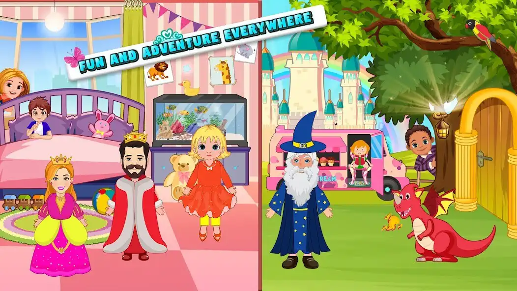 Play My Fairytale Family Dollhouse as an online game My Fairytale Family Dollhouse with UptoPlay