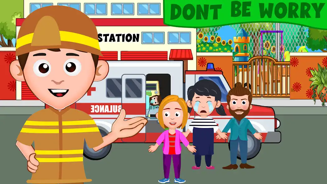 Play My Family Town Fire Rescue as an online game My Family Town Fire Rescue with UptoPlay