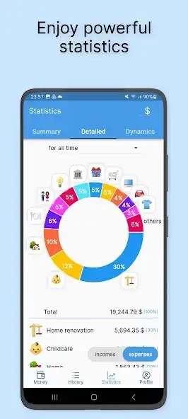 Play Myfin: Expense Tracker as an online game Myfin: Expense Tracker with UptoPlay