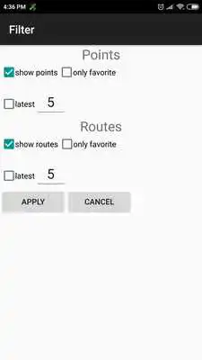 Play My fishing places: navigatior