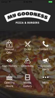 Play My Goodness Pizza  Burgers