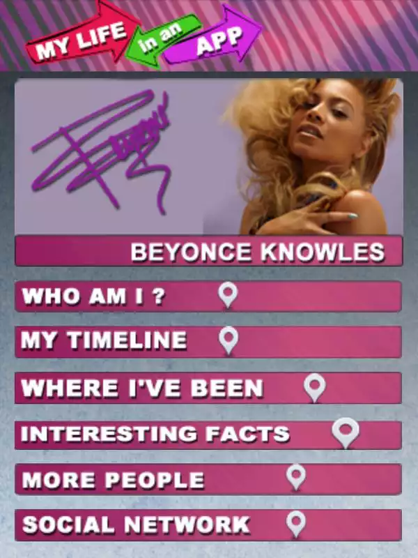 Play My Life in App Marilyn Monroe
