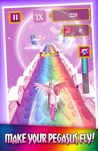 Play My Little Pegasus Runner as an online game My Little Pegasus Runner with UptoPlay