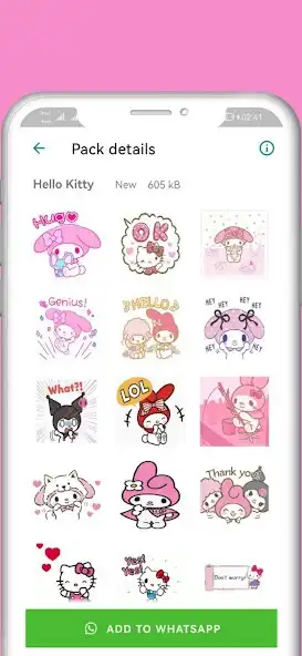 Play My Melody Stickers For WA as an online game My Melody Stickers For WA with UptoPlay