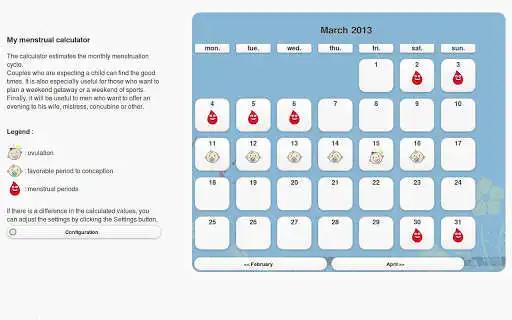 Play My menstrual calculator and enjoy My menstrual calculator with UptoPlay Play My menstrual calculator and enjoy My menstrual calculator with UptoPlay