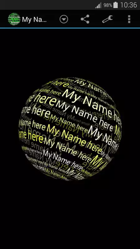 Play My Name in 3D Live Wallpaper