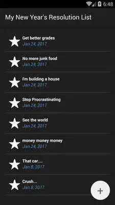 Play My New Years resolutions list Play My New Years resolutions list