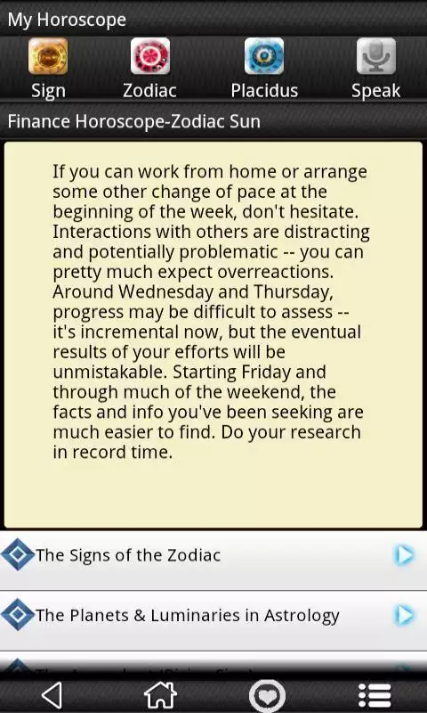 Play My Personal Work Horoscope