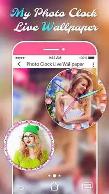Play My Photo Clock Live Wallpaper : Digital Clock