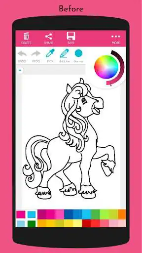 Play My Pony Coloring Book as an online game My Pony Coloring Book with UptoPlay