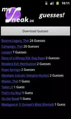 Play mysneak guesses!